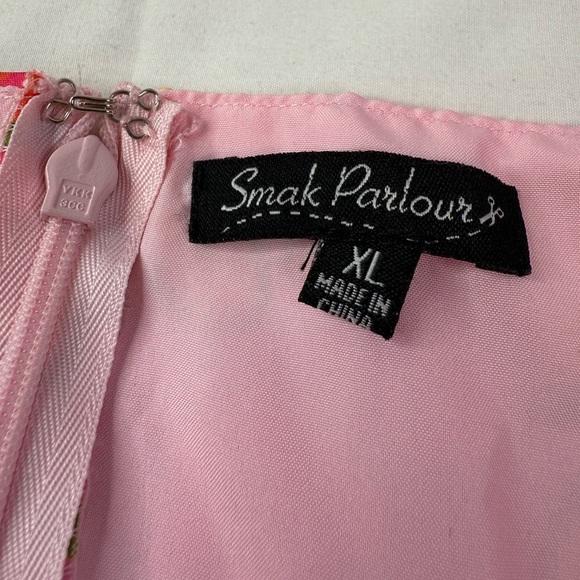 Smak Parlour Floral Halter Maxi Dress Pink Orange Size XL - Picture 6 of 11